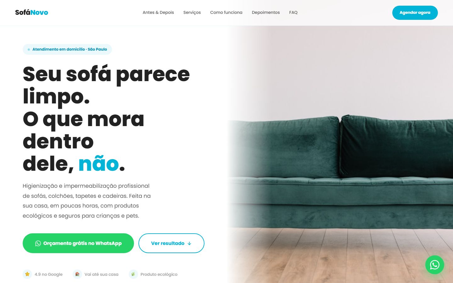 Site criado pela Presença Certa · Estofados